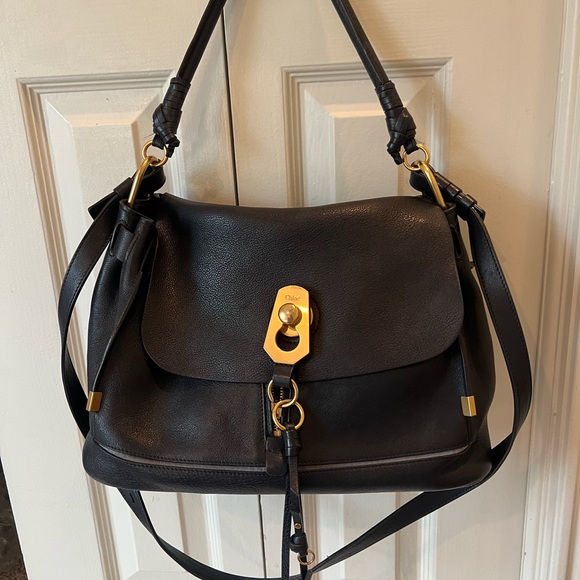 Chloe Owen Leather Shoulder Bag, Full Blue - Picture 10 of 10